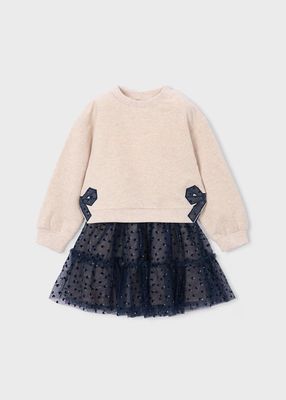 Mayoral 4934 Girl's Long Sleeve Sweater & Tulle Skirt Set