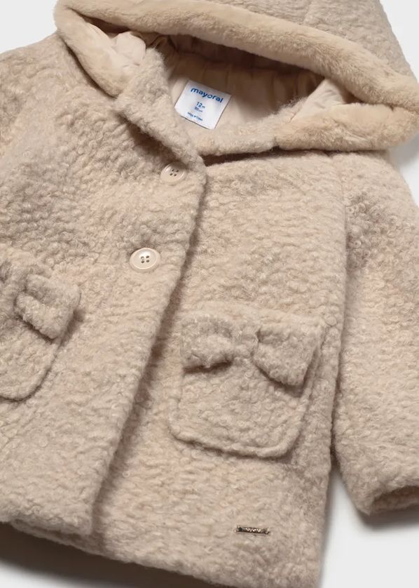 Mayoral 2436 Girls Button Up Fleece Jacket