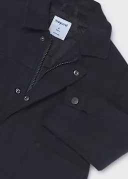 Mayoral 4467 Boys Button-Zip Up Wool Jacket