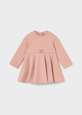 Mayoral 2947 Girl's LS Polka Dot Dress/