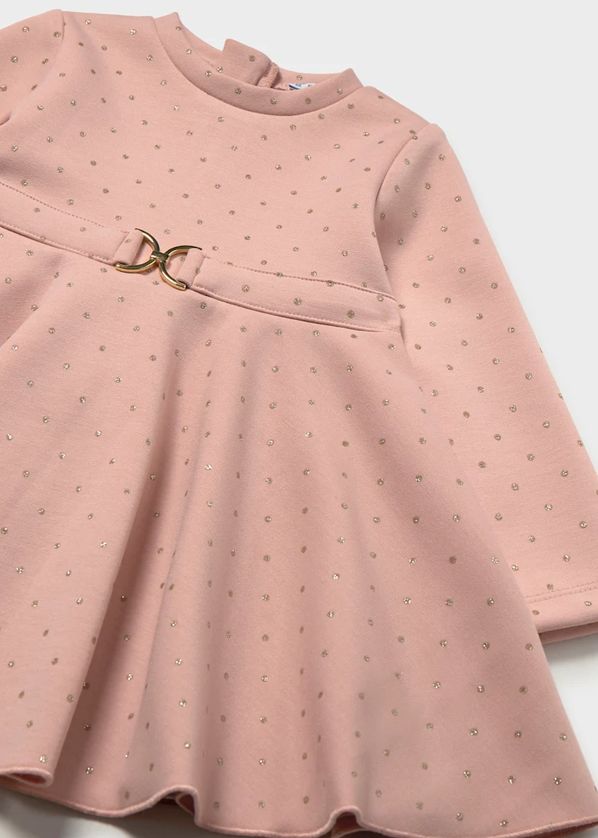 Mayoral 2947 Baby Girl's Long Sleeve Polka Dot Dress