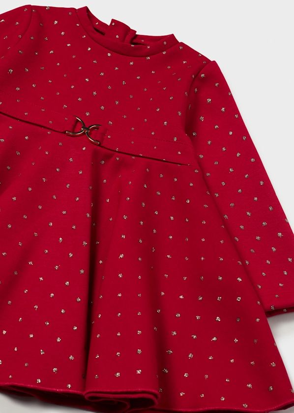 Mayoral 2947 Baby Girl's Long Sleeve Polka Dot Dress