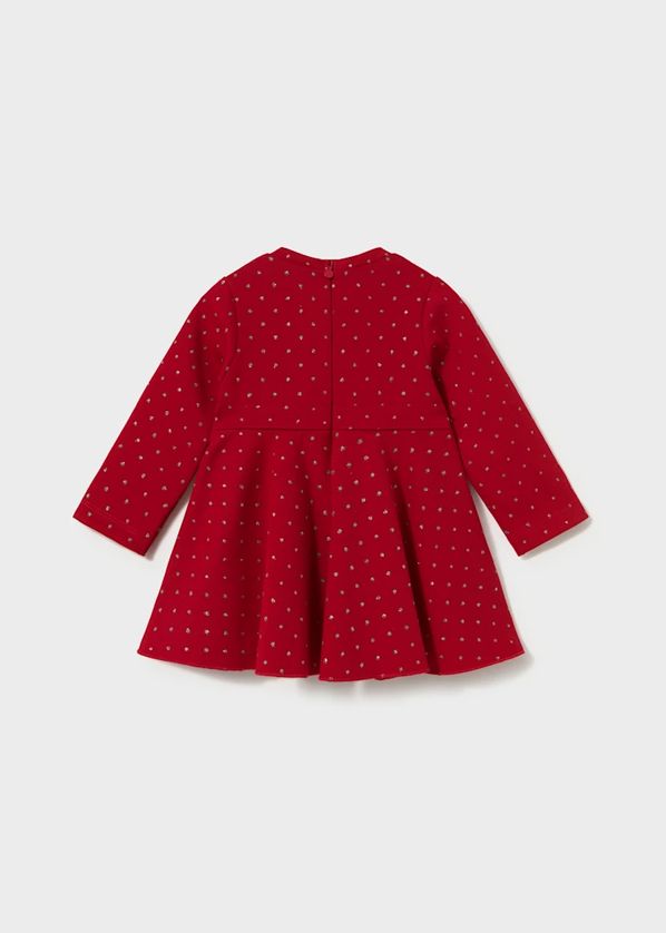Mayoral 2947 Baby Girl's Long Sleeve Polka Dot Dress