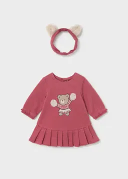 Mayoral 2814 Baby Girl's LS Dress & Headband Set/
