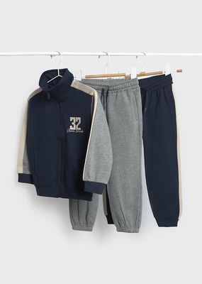 Mayoral 4805 Boys Zip Sweater & Pants Tracksuit Set 3PC/