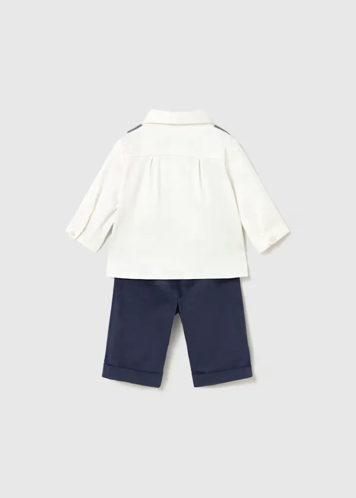 Mayoral 2524 Baby Boy's LS Shirt, Vest & Pants Set 3PC/