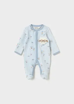 Mayoral 2768 Baby's Long Sleeve Onesie, Hat & Bib Set 3PC