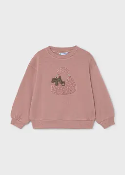 Mayoral 4407 Girl's Long Sleeve Pullover Sweater