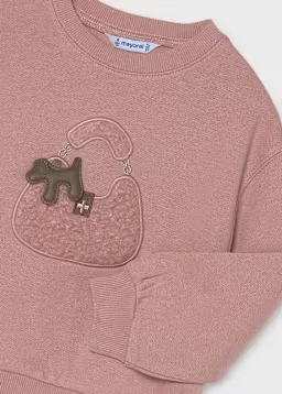 Mayoral 4407 Girl's Long Sleeve Pullover Sweater