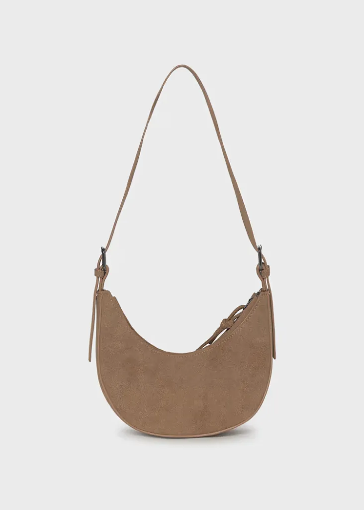 Mayoral 10338 Girl's OS Suede Crescent Purse – Caramelo