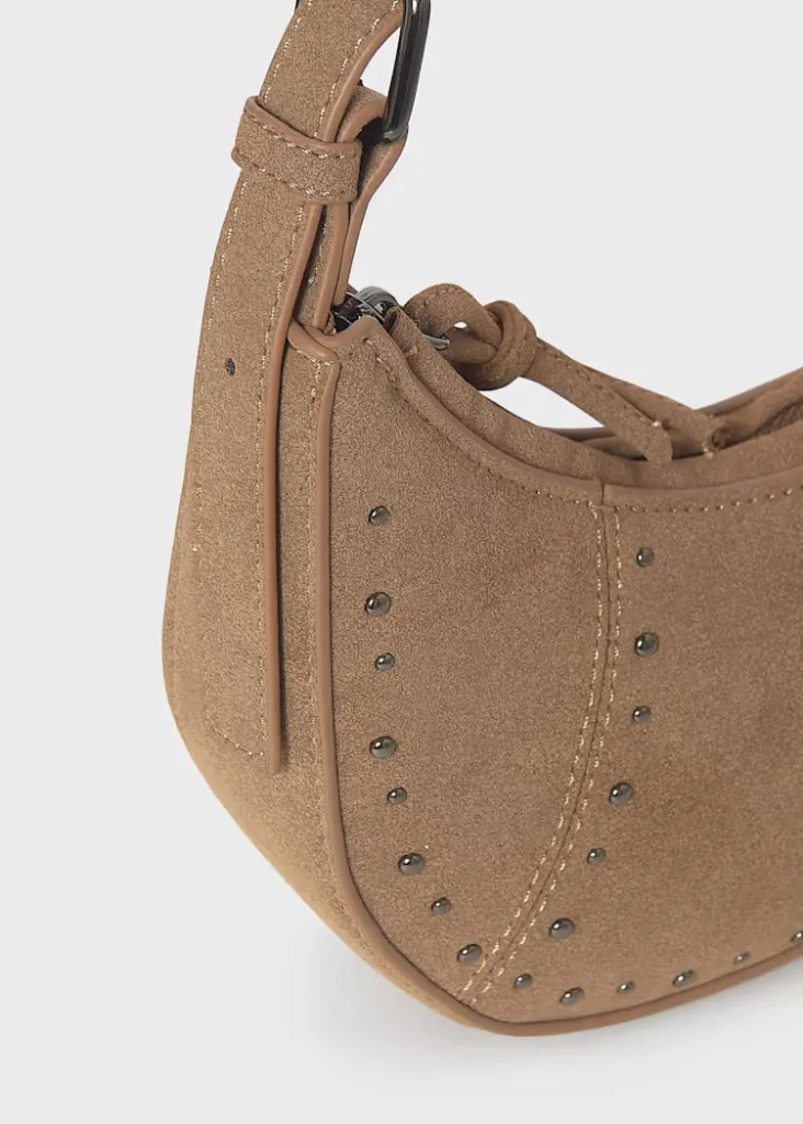 Mayoral 10338 Girl's OS Suede Crescent Purse – Caramelo