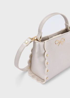 Mayoral 10321 Girl's Faux Leather Bow Bag/ CHAMPAGNE