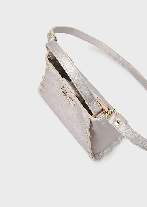 Mayoral 10321 Girl's Faux Leather Bow Bag – Champagne