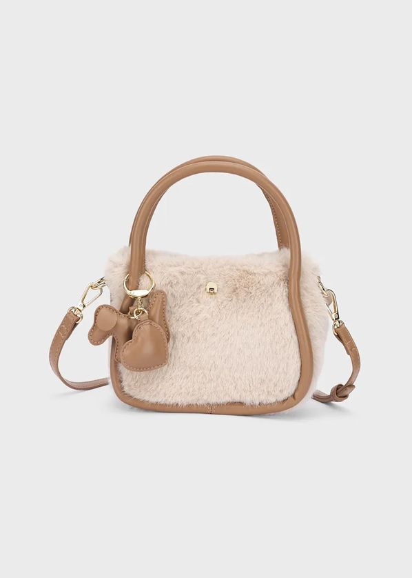 Mayoral 10320 Girl's OS Faux Fur Bag w/ Charms