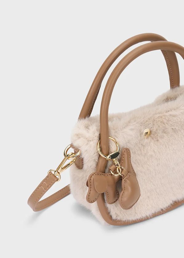 Mayoral 10320 Girl's OS Faux Fur Bag w/ Charms