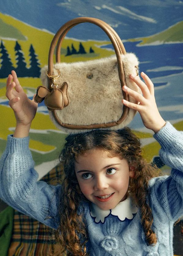 Mayoral 10320 Girl's OS Faux Fur Bag w/ Charms
