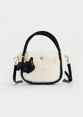 Mayoral 10320 Girl's OS Faux Fur Bag w/ Charms/