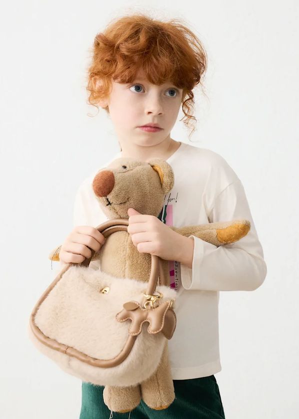 Mayoral 10320 Girl's OS Faux Fur Bag w/ Charms