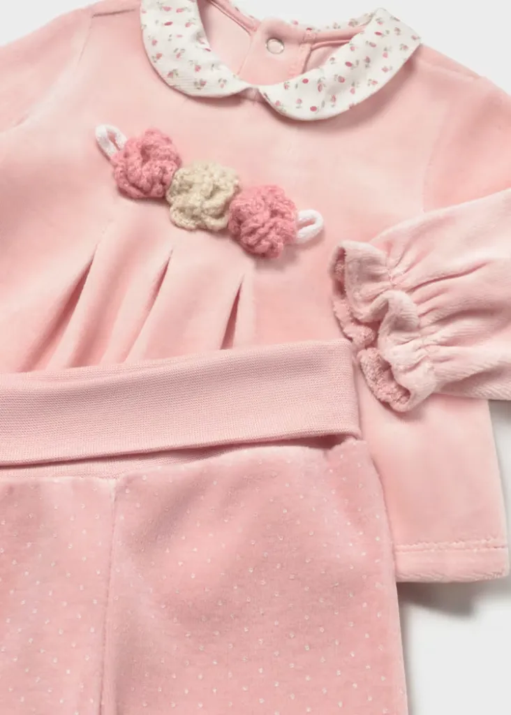 Mayoral 2512 Baby Girl's Velour Top & Bottom Set