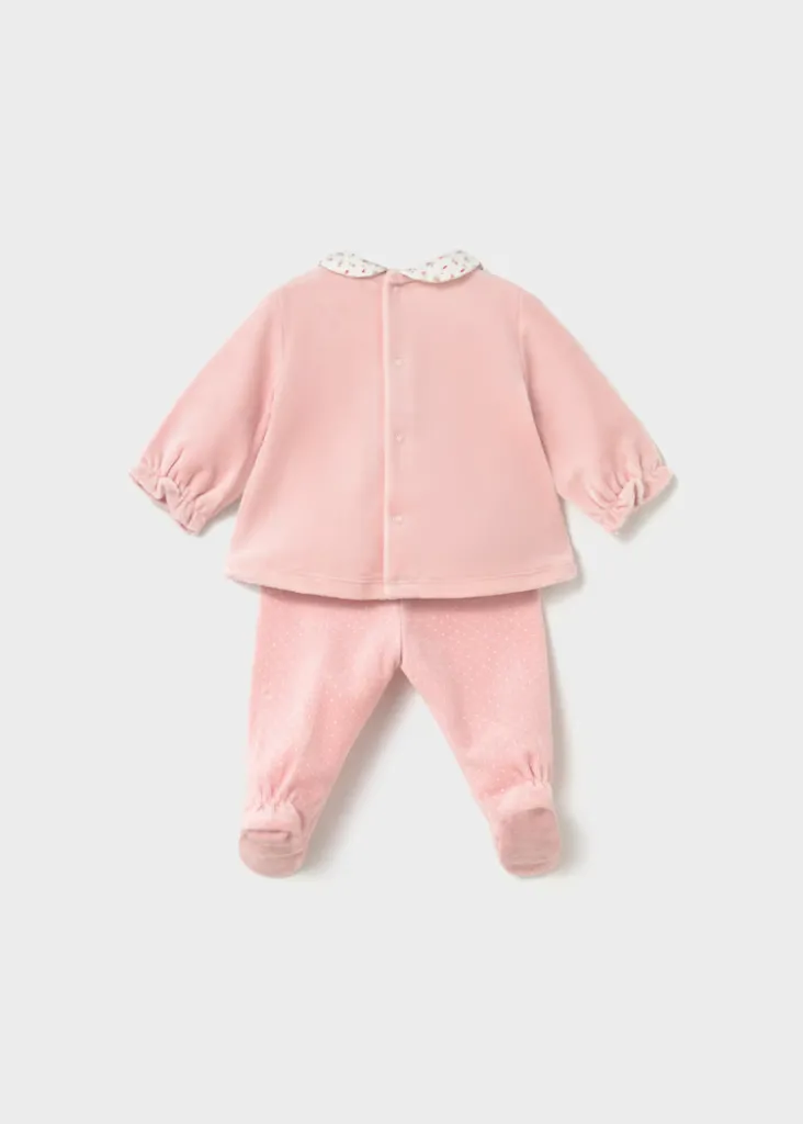 Mayoral 2512 Baby Girl's Velour Top & Bottom Set