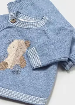 Mayoral 2523 Baby Boy's Knit Sweater & Footsie Set