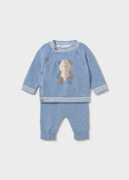 Mayoral 2523 Baby Boy's Knit Sweater & Footsie Set