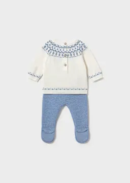 Mayoral 2505 Baby Boy's Knit Sweater & Footsie Set
