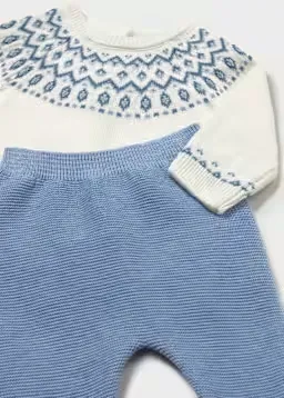 Mayoral 2505 Baby Boy's Knit Sweater & Footsie Set
