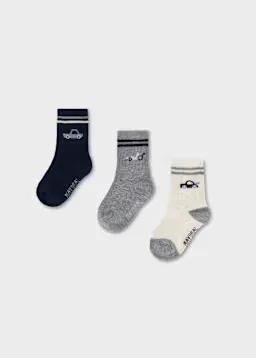 Mayoral 10249 Boy's 3 Pack Socks