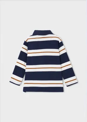 Mayoral 4141 Boy's Junior LS Stripe Polo/