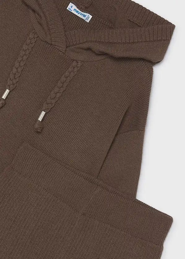 Mayoral 4529 Girl's Youth Hooded Sweater & Wide Leg Trouser Set 2PC