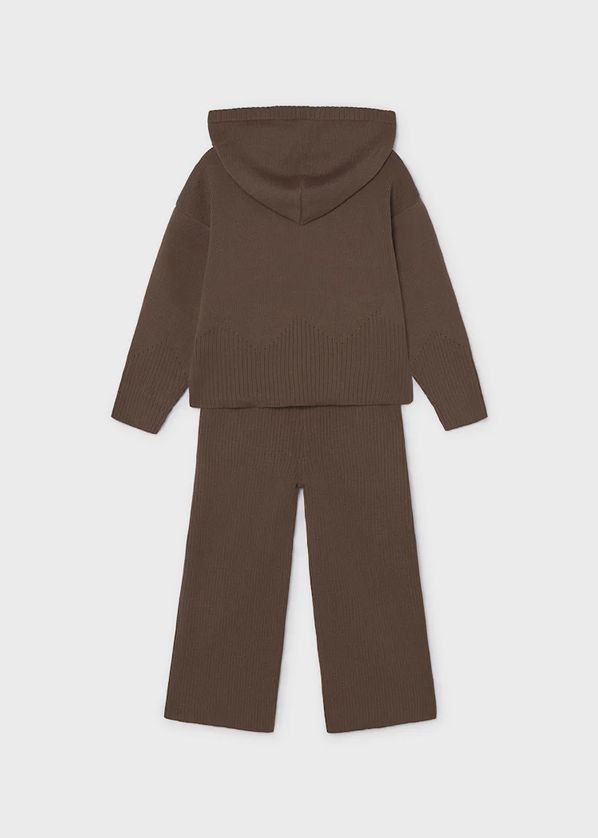 Mayoral 4529 Girl's Youth Hooded Sweater & Wide Leg Trouser Set 2PC