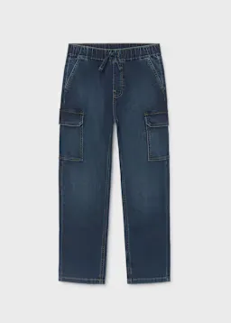Nukutavake 7506 Boy's Soft Denim Joggers – Oscuro