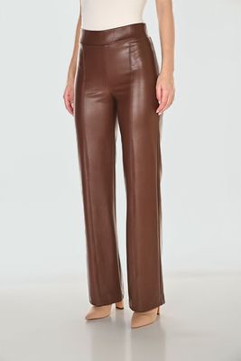 Frank Lyman 263267 Women's Mid-Rise Faux Leather Pants/ 