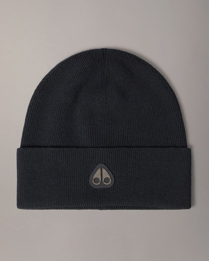 Moose Knuckles M36MA540 Men's Frost Cotton-Wool Ribbed Beanie