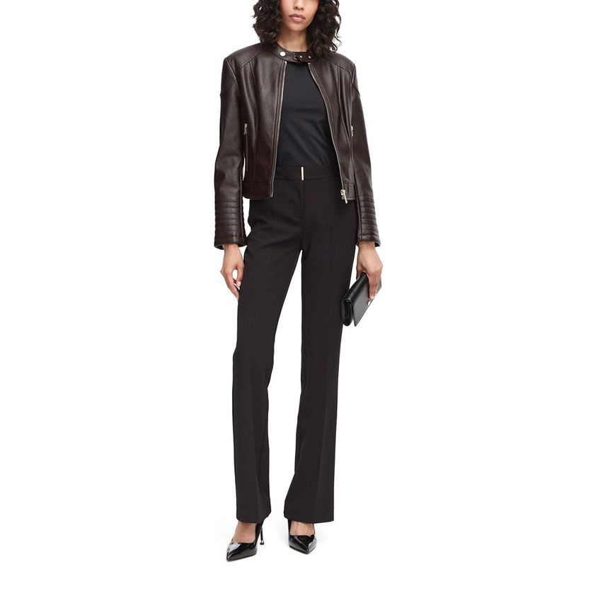Guess W6YL25W2914 Women's Marlene Faux Leather Biker Jacket
