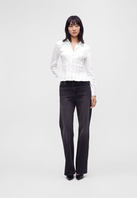 Guess W6BP34K6589 Women's Long Sleeve Harper V-Neck Top