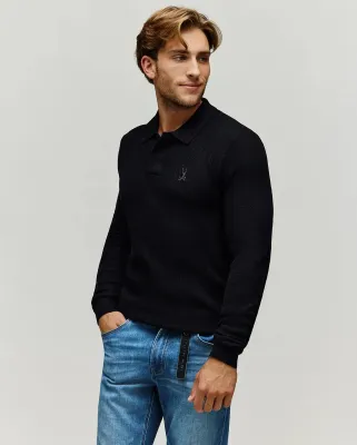 Psycho Bunny MT0100321 LEROY Men's LS Polo/