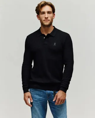 Psycho Bunny MT0100321 LEROY Men's LS Polo/