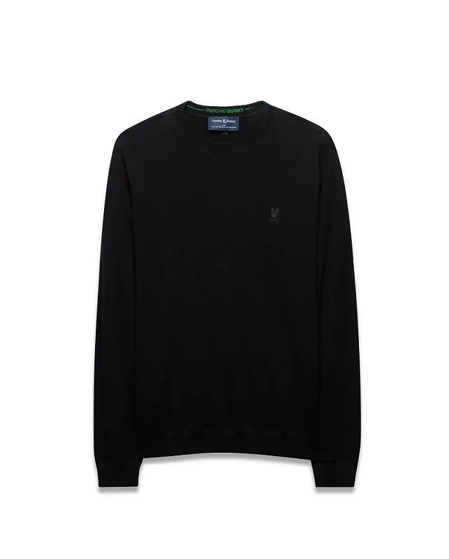 Psycho Bunny MT0400128 BELMORE Men's Long Sleeve Crewneck Sweater