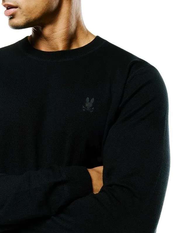 Psycho Bunny MT0400128 BELMORE Men's Long Sleeve Crewneck Sweater