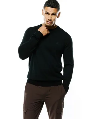 Psycho Bunny MT0400128 BELMORE Men's LS Crewneck Sweater/