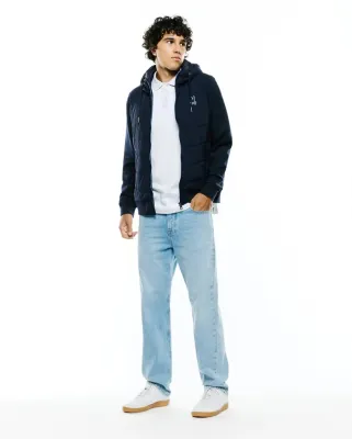 Psycho Bunny MO1100065 GORDLEY Hooded Mix Media Jacket/