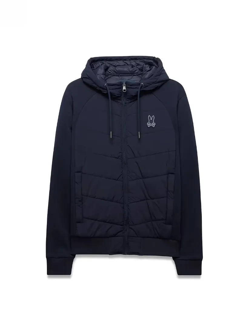 Psycho Bunny MO1100065 GORDLEY Hooded Mix Media Jacket