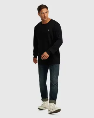 Psycho Bunny MT0200360 Men’s LS CLASSIC Crew Neck Tee/ Psycho Bunny MT0200360 Men’s LS CLASSIC Crew Neck Tee/