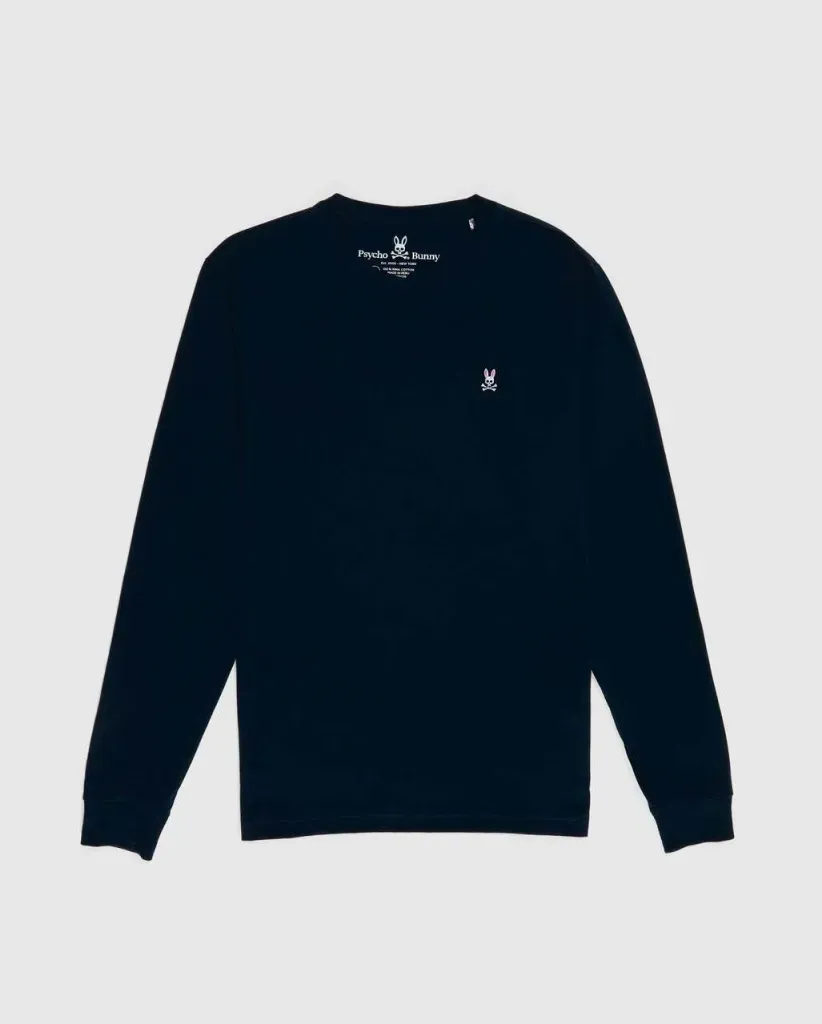 Psycho Bunny MT0200360 Men’s Long Sleeve CLASSIC Crew Neck Tee