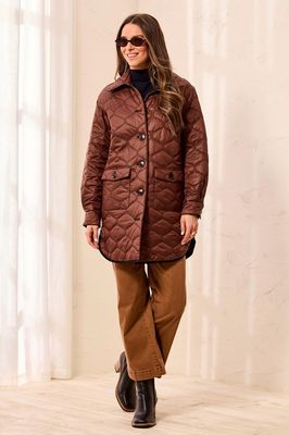 Tribal 6248O-5634 Women's Reversible Diamond Quilted Jacket