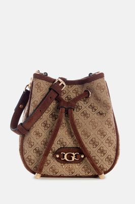 Guess JG231377 Women's SAMANTHA Mini Drawstring Bucket Bag/ LATTE LOGO