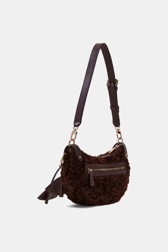 Guess WG225318- Women's KATIE Convertible Fur Shoulder Bag