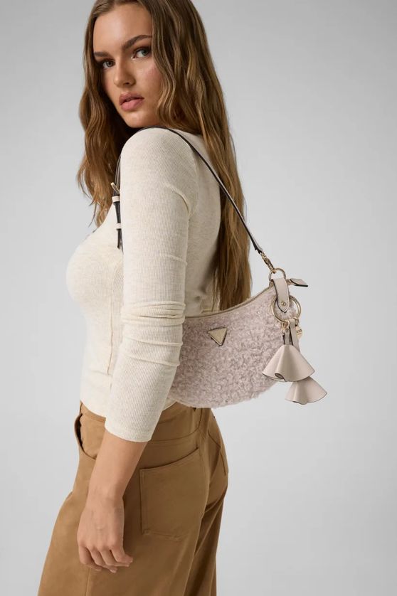 Guess WG225318- Women's KATIE Convertible Fur Shoulder Bag